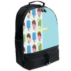 Popsicles and Polka Dots Backpacks - Black (Personalized)