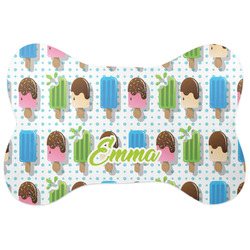 Popsicles and Polka Dots Bone Shaped Dog Food Mat (Personalized)