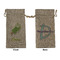 Popsicles and Polka Dots Large Burlap Gift Bags - Front & Back