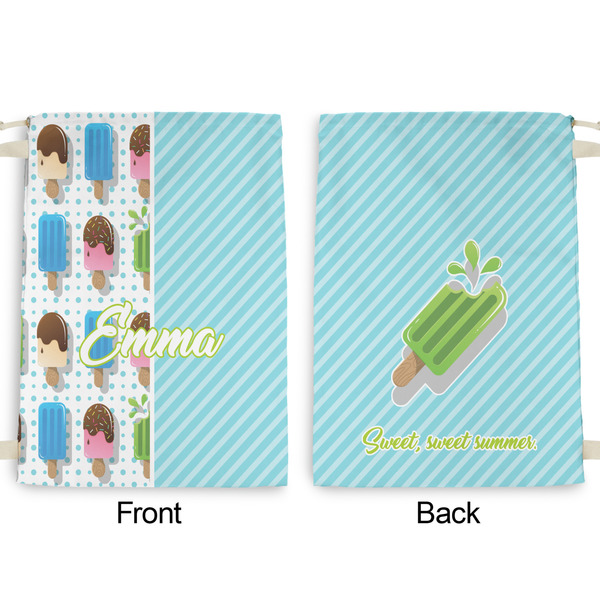 Popsicles and Polka Dots Large Laundry Bag - Front & Back View