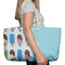 Popsicles and Polka Dots Large Rope Tote Bag - In Context View