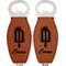 Popsicles and Polka Dots Leather Bar Bottle Opener - Front and Back