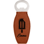 Popsicles and Polka Dots Leatherette Bottle Opener - Double Sided (Personalized)