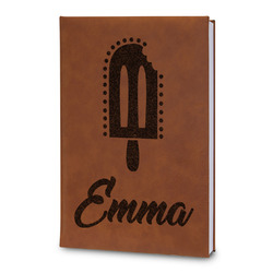 Popsicles and Polka Dots Leatherette Journal - Large - Double Sided (Personalized)