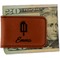 Popsicles and Polka Dots Leatherette Magnetic Money Clip - Front