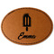 Popsicles and Polka Dots Faux Leather Iron On Patch - Oval (Personalized)