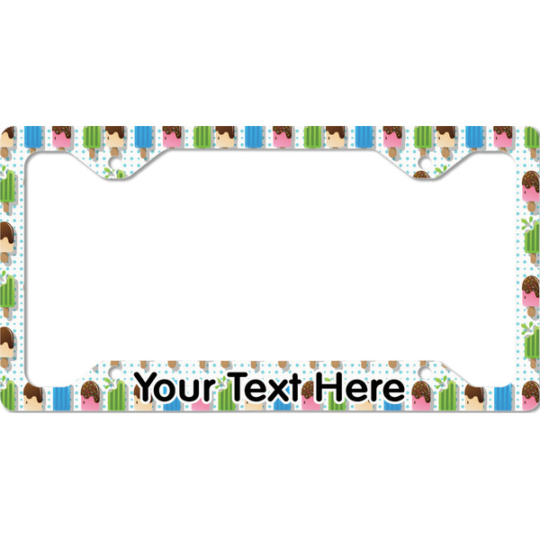Popsicles and Polka Dots License Plate Frame - Style C