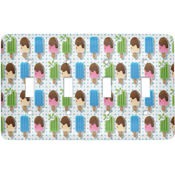 Custom Popsicles and Polka Dots Light Switch Cover (4 Toggle Plate)