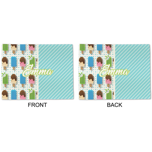 Popsicles and Polka Dots Linen Placemat - APPROVAL (double sided)