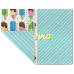 Popsicles and Polka Dots Double-Sided Linen Placemat - Single w/ Name or Text