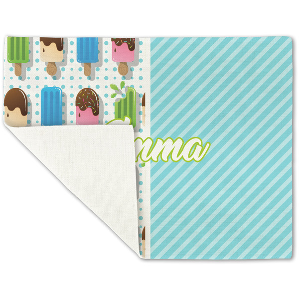 Popsicles and Polka Dots Linen Placemat - Folded Corner (single side)