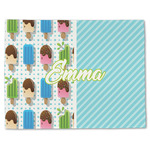 Popsicles and Polka Dots Single-Sided Linen Placemat - Single w/ Name or Text