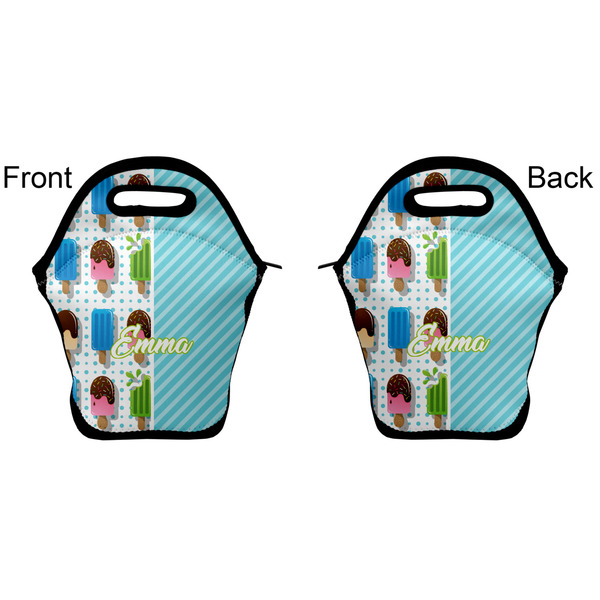 Popsicles and Polka Dots Lunch Bag - Front and Back