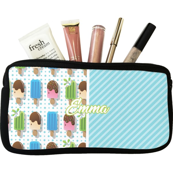 Custom Popsicles and Polka Dots Makeup / Cosmetic Bag (Personalized)