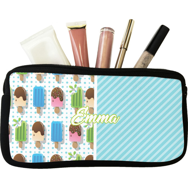 Custom Popsicles and Polka Dots Makeup / Cosmetic Bag - Small (Personalized)
