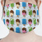 Popsicles and Polka Dots Mask - Pleated (new) Front View on Girl