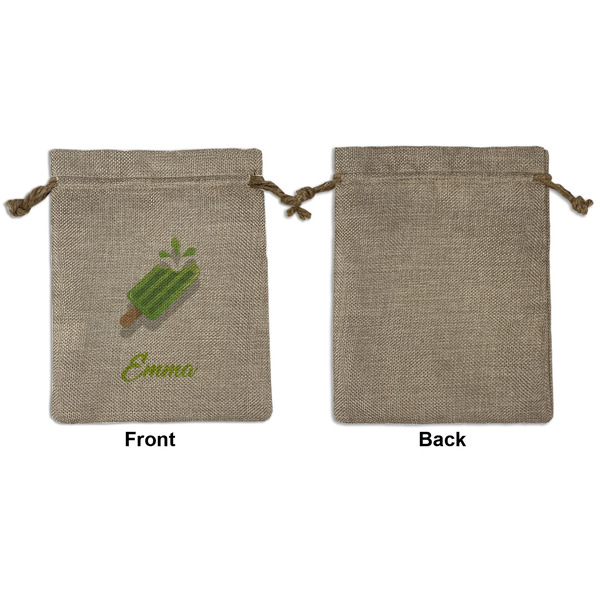 Popsicles and Polka Dots Medium Burlap Gift Bag - Front Approval
