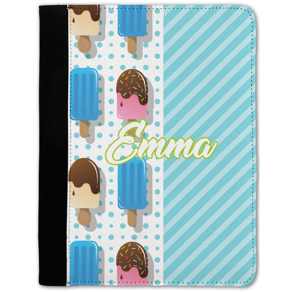 Custom Popsicles and Polka Dots Notebook Padfolio - Medium w/ Name or Text