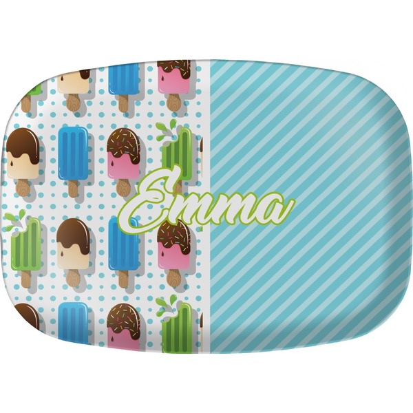 Custom Popsicles and Polka Dots Melamine Platter (Personalized)