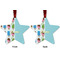Popsicles and Polka Dots Metal Star Ornament - Front and Back