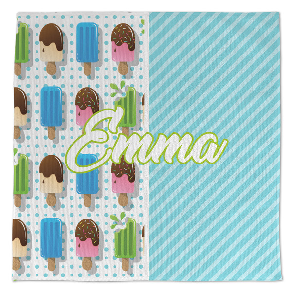 Custom Popsicles and Polka Dots Microfiber Dish Towel (Personalized)