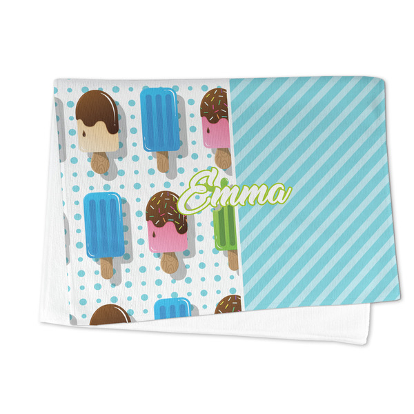 Popsicles and Polka Dots Microfiber Dish Towel - FOLDED HALF