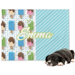 Popsicles and Polka Dots Dog Blanket - Large (Personalized)