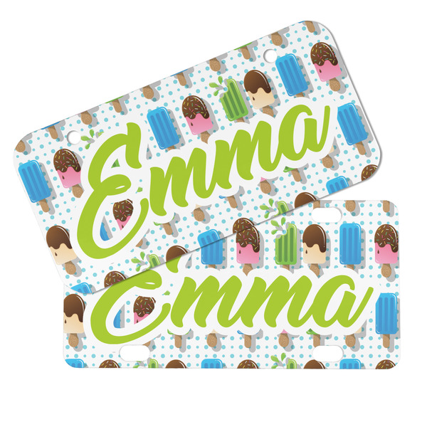 Popsicles and Polka Dots Mini License Plates - MAIN (4 and 2 Holes)