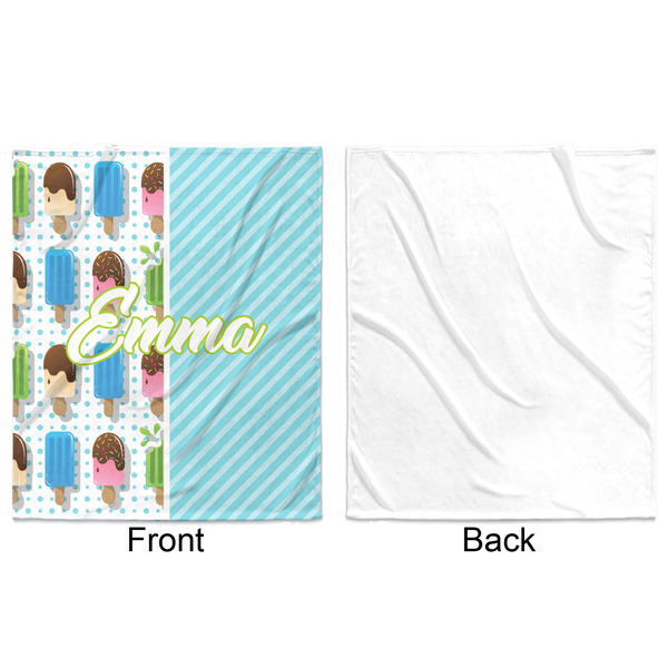 Popsicles and Polka Dots Minky Blanket - 50"x60" - Single Sided - Front & Back