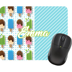 Popsicles and Polka Dots Rectangular Mouse Pad (Personalized)