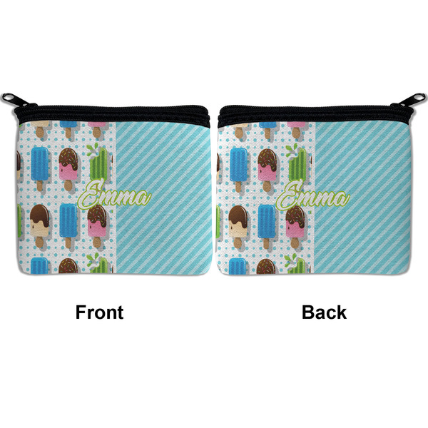 Popsicles and Polka Dots Neoprene Coin Purse - Front & Back (APPROVAL)