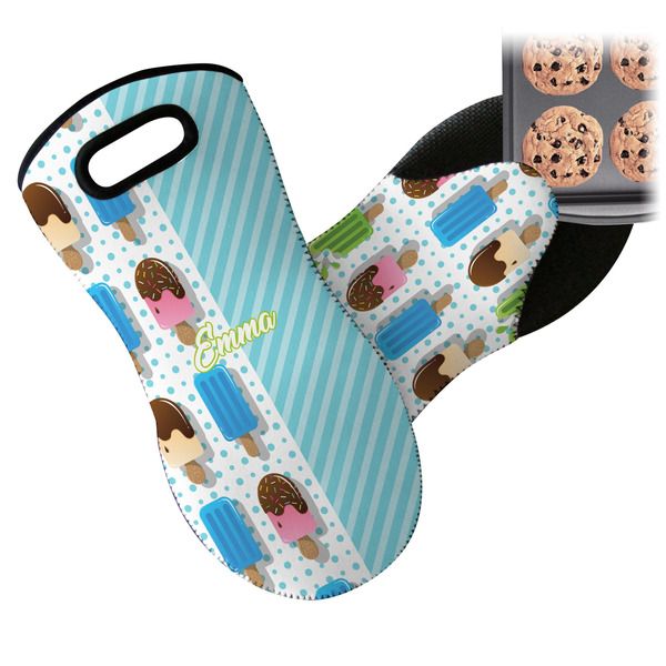 Popsicles and Polka Dots Neoprene Oven Mitt