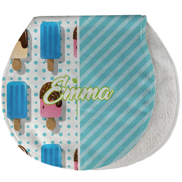Popsicles and Polka Dots New Baby Burp Folded