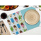 Popsicles and Polka Dots Octagon Placemat - Single front (LIFESTYLE) Flatlay
