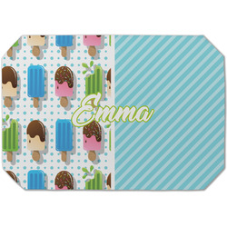Popsicles and Polka Dots Dining Table Mat - Octagon (Single-Sided) w/ Name or Text