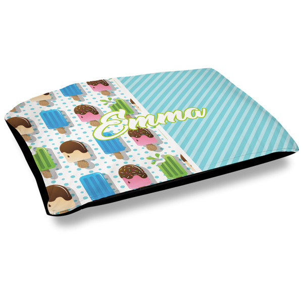 Custom Popsicles and Polka Dots Outdoor Dog Bed - Large (Personalized)