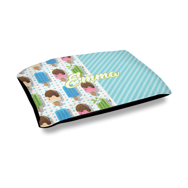 Custom Popsicles and Polka Dots Outdoor Dog Bed - Medium (Personalized)