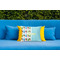 Popsicles and Polka Dots Outdoor Throw Pillow  - LIFESTYLE (Rectangular - 20x14)