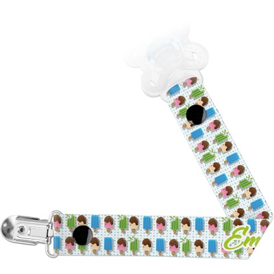Popsicles and Polka Dots Pacifier Clip (Personalized)