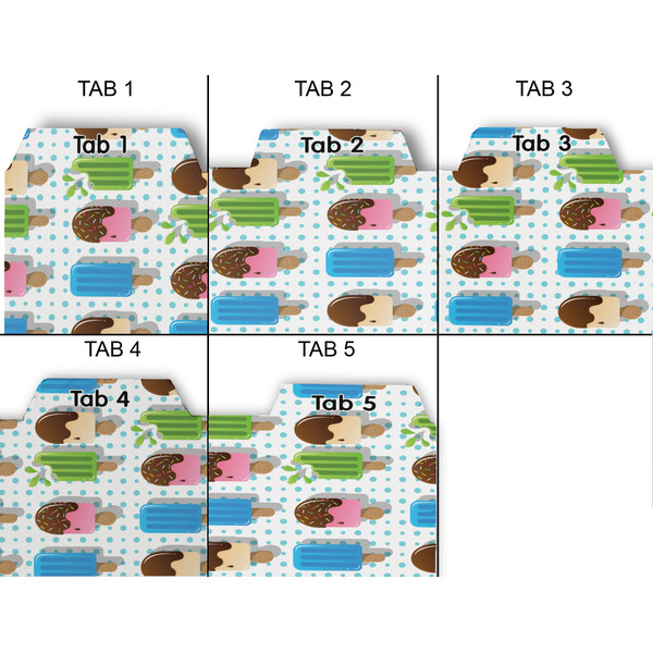 Popsicles and Polka Dots Page Dividers - Set of 5 - Approval