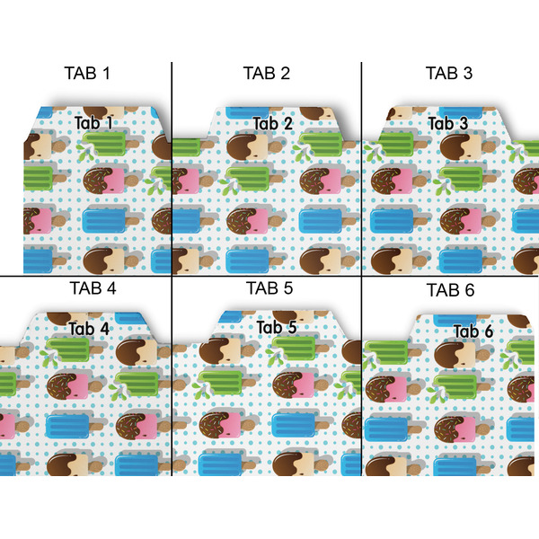 Popsicles and Polka Dots Page Dividers - Set of 6 - Approval