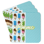Popsicles and Polka Dots Paper Coasters w/ Name or Text