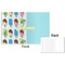 Popsicles and Polka Dots Disposable Paper Placemat - Front & Back