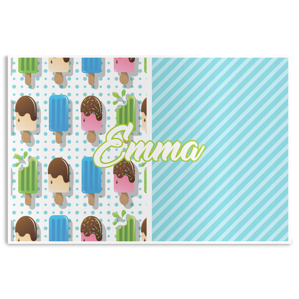 Custom Popsicles and Polka Dots Disposable Paper Placemats (Personalized)