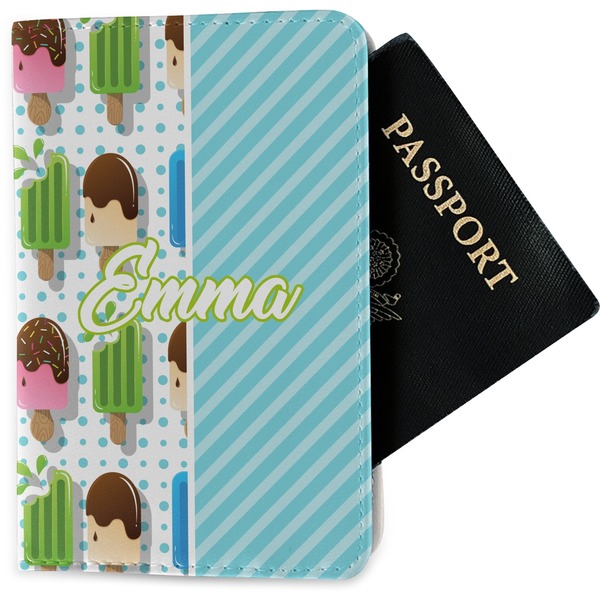 Custom Popsicles and Polka Dots Passport Holder - Fabric (Personalized)