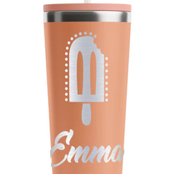 Popsicles and Polka Dots RTIC Everyday Tumbler with Straw - 28oz - Peach - Single-Sided (Personalized)