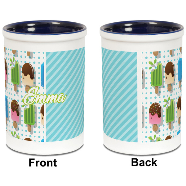 Popsicles and Polka Dots Pencil Holder - Blue - approval