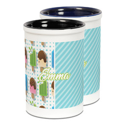 Popsicles and Polka Dots Ceramic Pencil Holder - Large