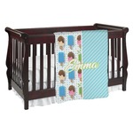 Popsicles and Polka Dots Baby Blanket (Single Sided) (Personalized)