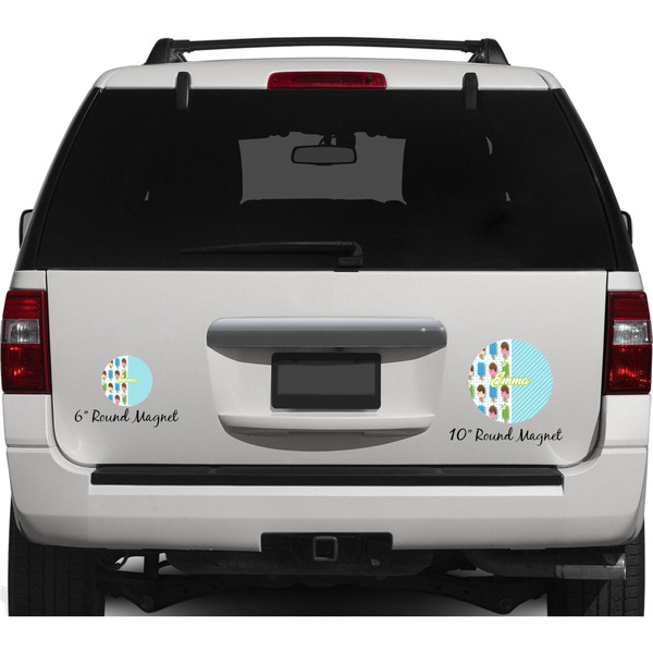 Popsicles and Polka Dots Personalized Car Magnets on Ford Explorer